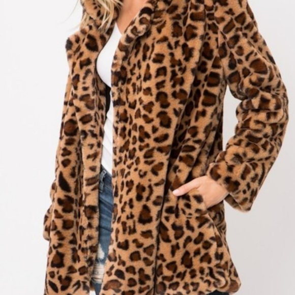 Love Tree Cheetah Print Cozy Jacket - Picture 6 of 6